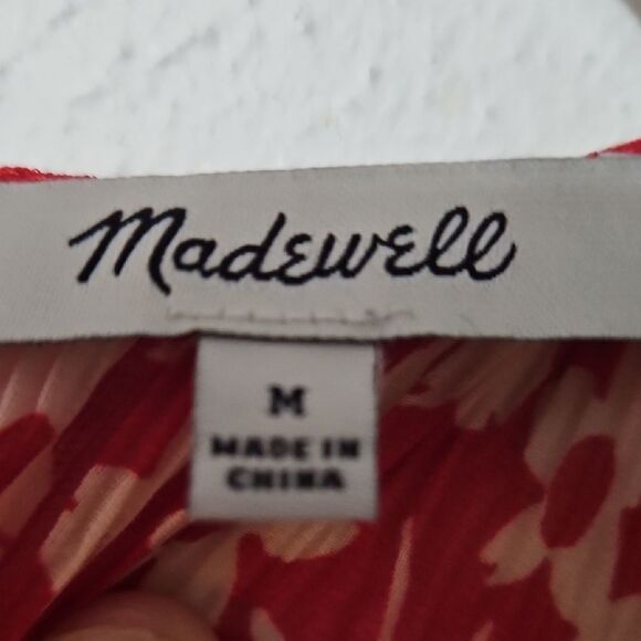Madewell Red Floral Blouse - Picture 2 of 7